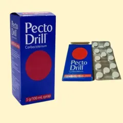Pecto Drill syrop i pecto drill tabletki do ssania w blistrze.