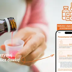 Kalkulator dawkowania paracetamolu dla dzieci. Czy można łączyć paracetamol z ibuprofenem? Sprawdź na PanTabletka.pl.