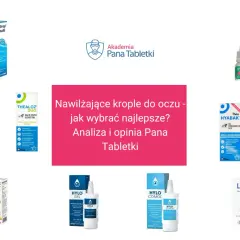 Krople do oczu, w tym hialeye duo, Systane, Thealoz duo, Bepanthen Eye, Dexoftal, Hylo Gel, Hylo Comod i Lacrimal, porównane w artykule "Nawilżające krople do oczu - jak wybrać najlepsze?".