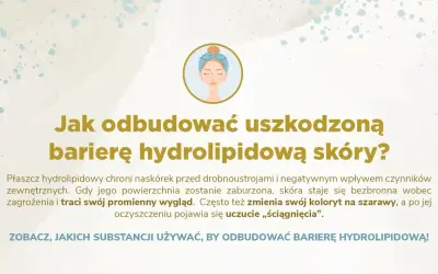 Ilustracja z pytaniem "Jak odbudować uszkodzoną barierę hydrolipidową skóry?". Skóra z zaburzoną barierą staje się bezbronna.
