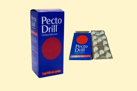 Pecto Drill syrop i pecto drill tabletki do ssania w blistrze.