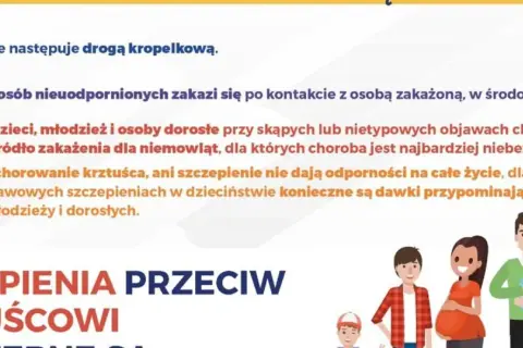 Szczepienia przeciw krztuścowi są kluczowe. Starsze dzieci, młodzież i dorośli mogą nieświadomie zarażać niemowlęta, dla których krztusiec jest groźny.