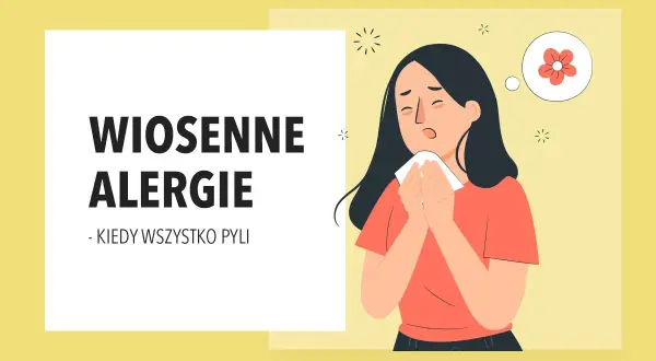 Kiedy wszystko kwitnie, wiosenne alergie dają się we znaki. Kobieta kicha, myśląc o kwiecie.