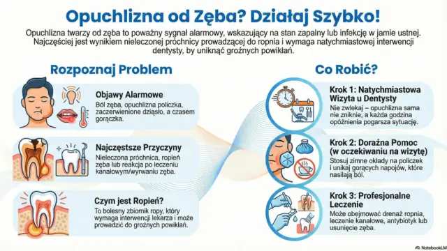 Opuchlizna od zęba? Objawy, przyczyny i co robić. Pomoc na ból zęba: wizyta u dentysty, zimne okłady, leczenie.
