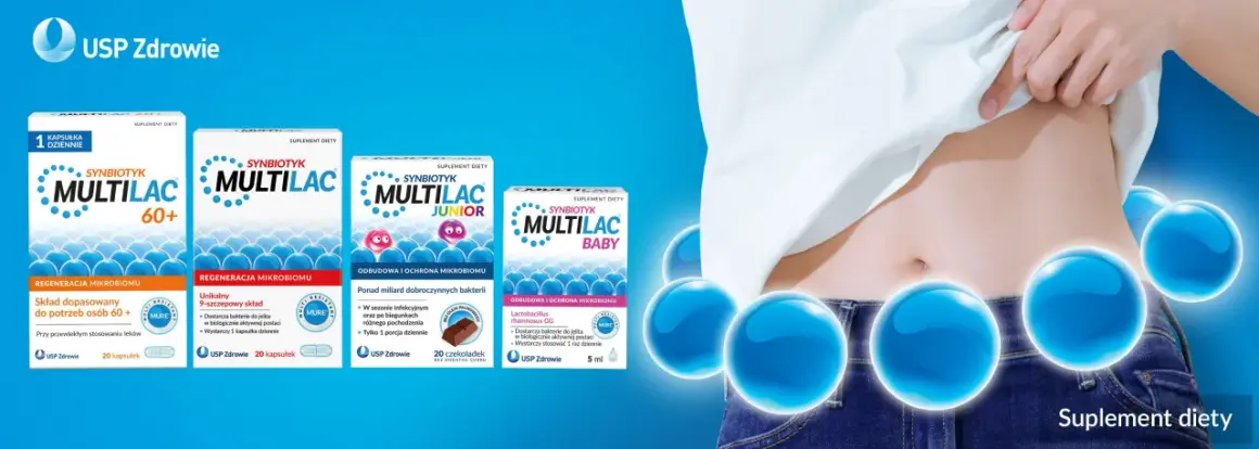 Synbiotyk a probiotyk: MultiLac dla całej rodziny – od 60+ po maluchy. Dbaj o swój mikrobiom.