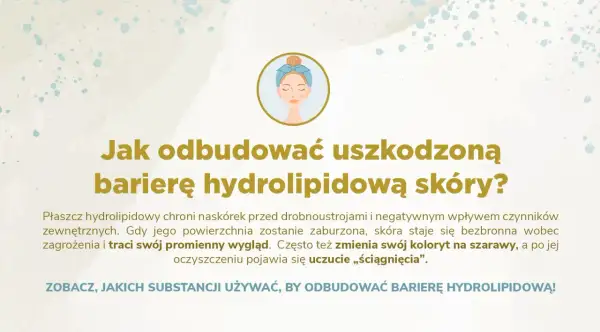 Ilustracja z pytaniem "Jak odbudować uszkodzoną barierę hydrolipidową skóry?". Skóra z zaburzoną barierą staje się bezbronna.