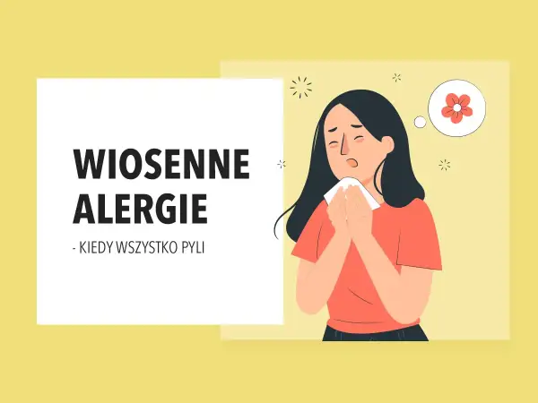 Kiedy wszystko kwitnie, wiosenne alergie dają się we znaki. Kobieta kicha, myśląc o kwiecie.